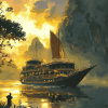 River Cruiser Seascape Diamond Painting