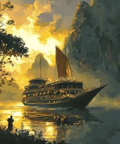 River Cruiser Seascape Diamond Painting