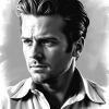 River Phoenix Monochrome Diamond Painting