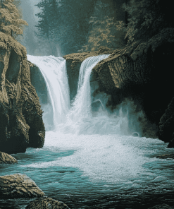 River and Waterfall Beauty Diamond Painting