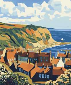 Robin Hood Bay Landscape Diamond Painting