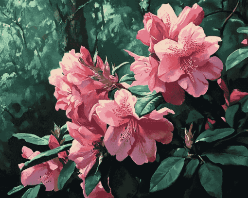 Rododendro Blossom Diamond Painting