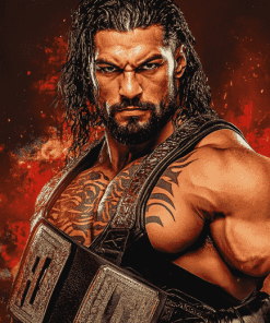 Roman Reigns WWE Champions Diamond Painting