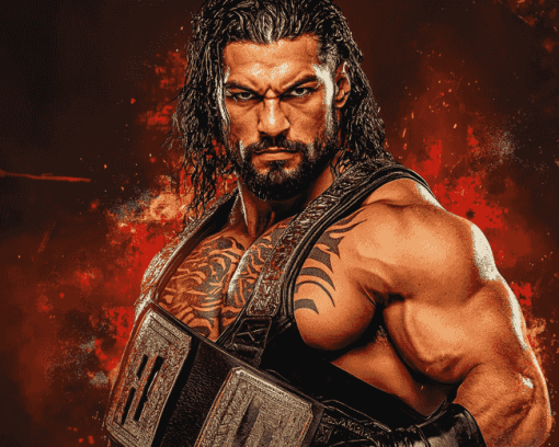 Roman Reigns WWE Champions Diamond Painting