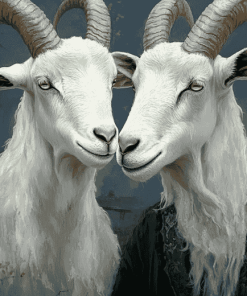 Romantic Goat Pair Diamond Painting