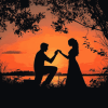 Romantic Proposal Silhouette Diamond Painting