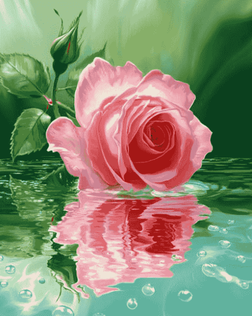 Rose Blossoms Water Diamond Painting