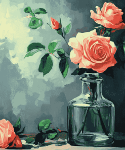 Rose in a Bottle Diamond Painting