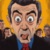 Rowan Atkinson Caricature Diamond Painting