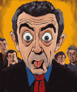 Rowan Atkinson Caricature Diamond Painting