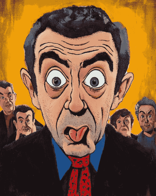 Rowan Atkinson Caricature Diamond Painting