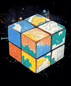 Rubiks Cube Cartoon Diamond Painting