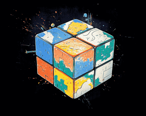 Rubiks Cube Cartoon Diamond Painting