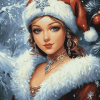 Russian Lady Christmas Diamond Painting