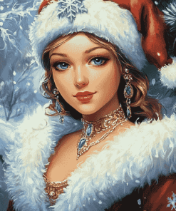 Russian Lady Christmas Diamond Painting