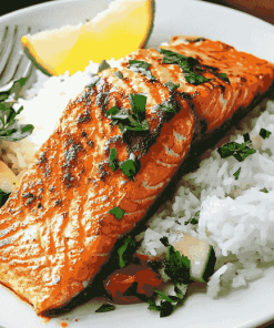 Salmon and Rice Meal Diamond Painting