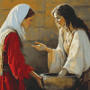 Samaritan Woman Vintage Diamond Painting