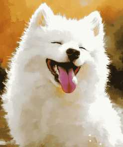 Samoyed Puppy Delight Diamond Painting