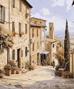 San Gimignano Italy Village Diamond Painting