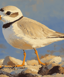 Sand Piping Plover Birds Diamond Painting