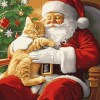 Santa Cats Christmas Diamond Painting