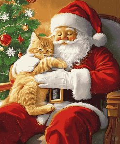 Santa Cats Christmas Diamond Painting