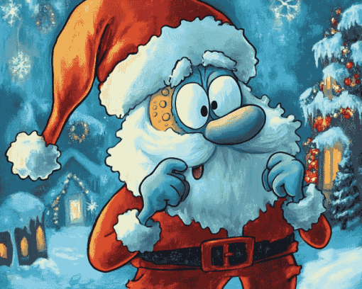 Santa Claus Squidward Christmas Diamond Painting