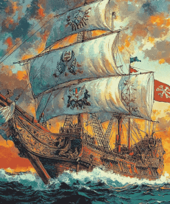 Santa Maria Ship Diamond Painting