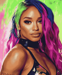 Sasha Banks WWE Champion Diamond Painting