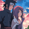 Sasuke Sakura Anime Diamond Painting