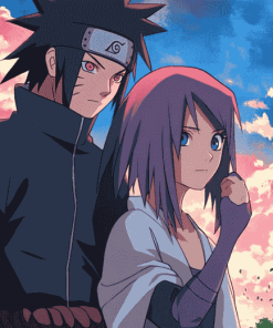 Sasuke Sakura Anime Diamond Painting