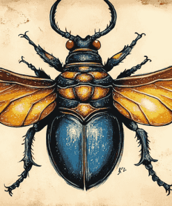 Scarab Insect Diamond Painting