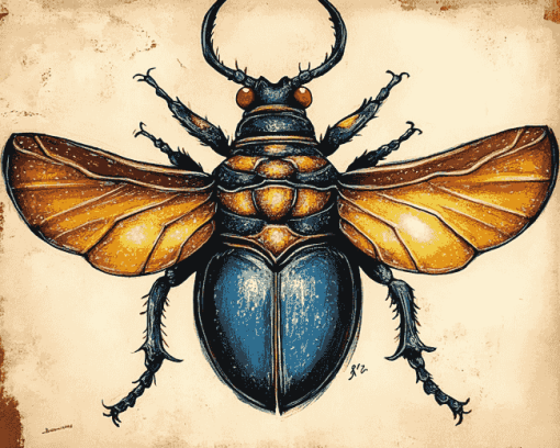 Scarab Insect Diamond Painting