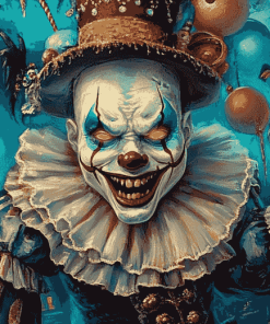 Scary Clown Jester Diamond Painting