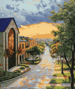 Scenic Flower Mound Streets Diamond Painting