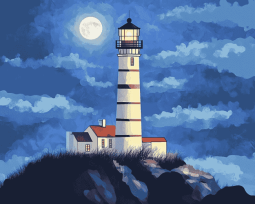 Scenic Lighthouse Diamond Painting