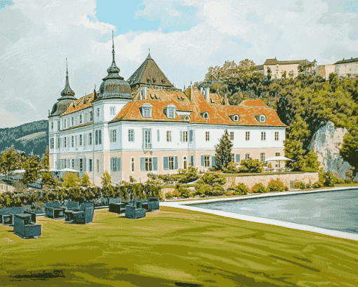 Schloss Luberegg Castle in Austria Diamond Painting