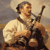 Scottish Bagpipes Vintage Diamond Painting