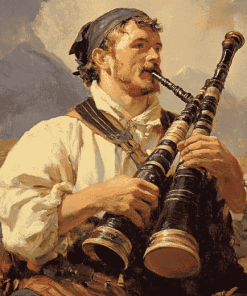 Scottish Bagpipes Vintage Diamond Painting