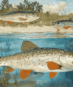 Sea Trout Fish Diamond Painting