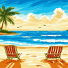 Seaside Chairs Beach View Diamond Painting