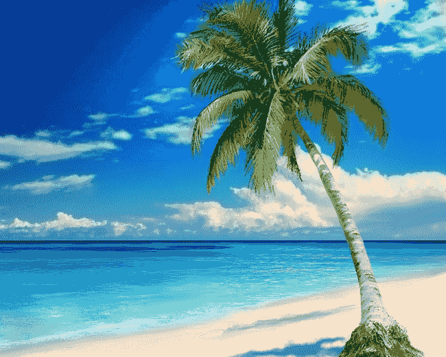 Finalized seaside painting artwork