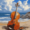 Seaside Violin Harmony Diamond Painting