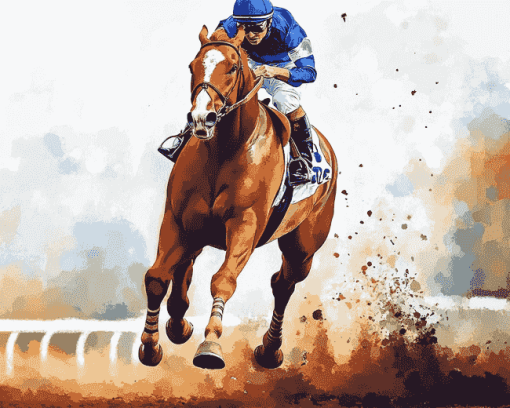 Secretariat Big Red Horse Diamond Painting