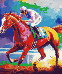 Secretariat Horse Race Diamond Painting