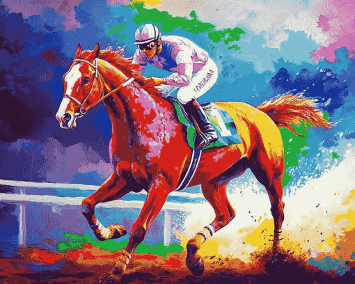 Secretariat Horse Race Diamond Painting