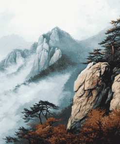 Seoraksan Mountain Views Diamond Painting