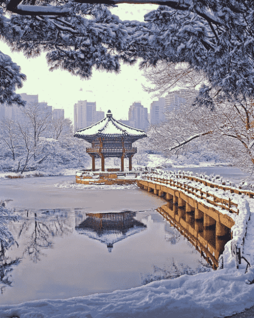 Seoul Winter Landscapes Diamond Painting