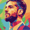 Sergio Ramos Colorful Pop Diamond Painting