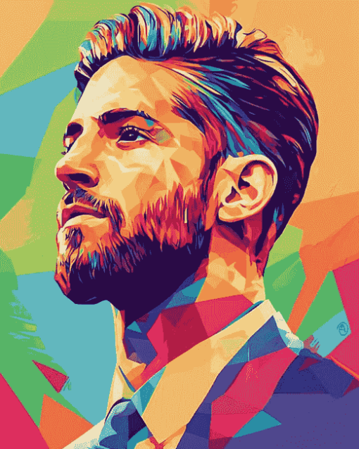 Sergio Ramos Colorful Pop Diamond Painting